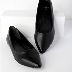 Lulus Black Leather Flats